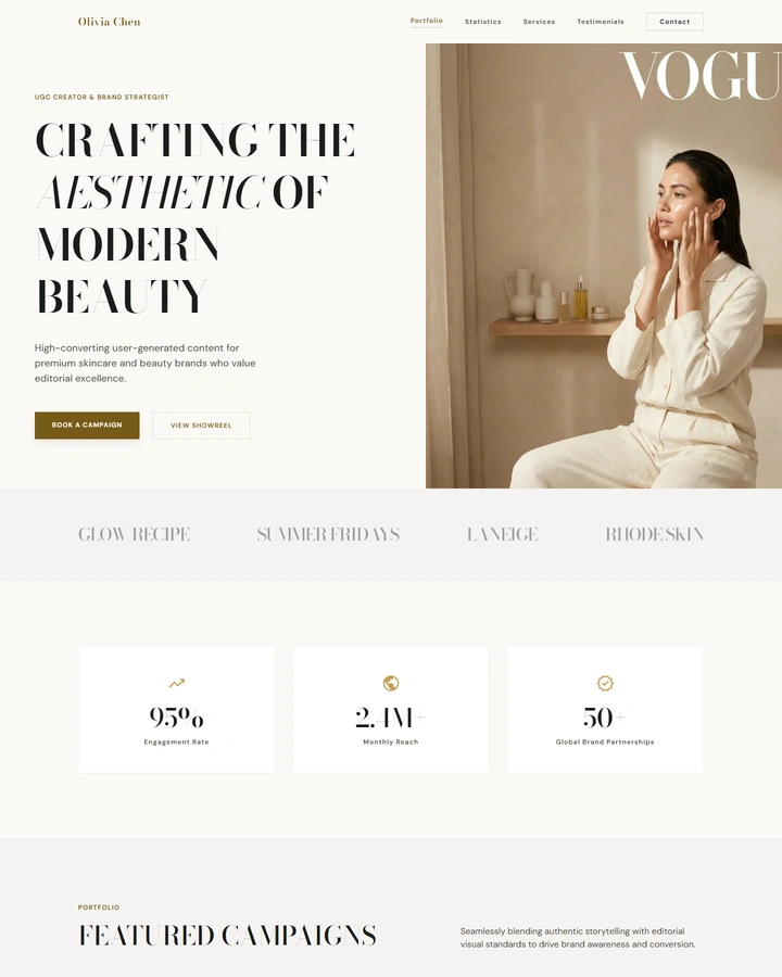 Beauty Creator Portfolio — Olivia Chen